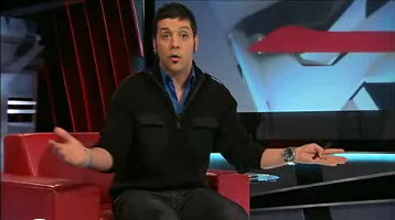 Strombo in black double-breasted zip-up sweater