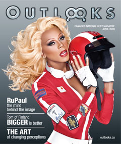 ‘Outlooks’ cover showing RuPaul