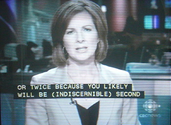 Caption shows (INDISCERNIBLE) word