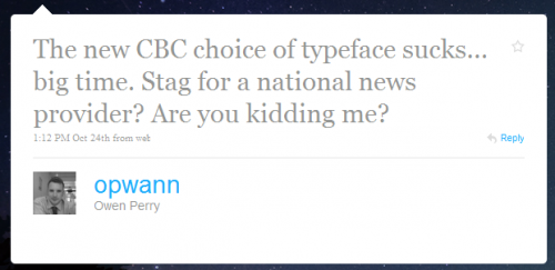 Twitter - Owen Perry- The new CBC choice 